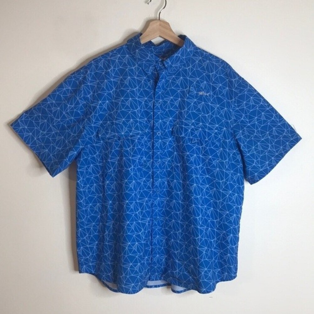 Silverbait Mens Lightweight Vented Outdoors Fishing Shirt Blue Large